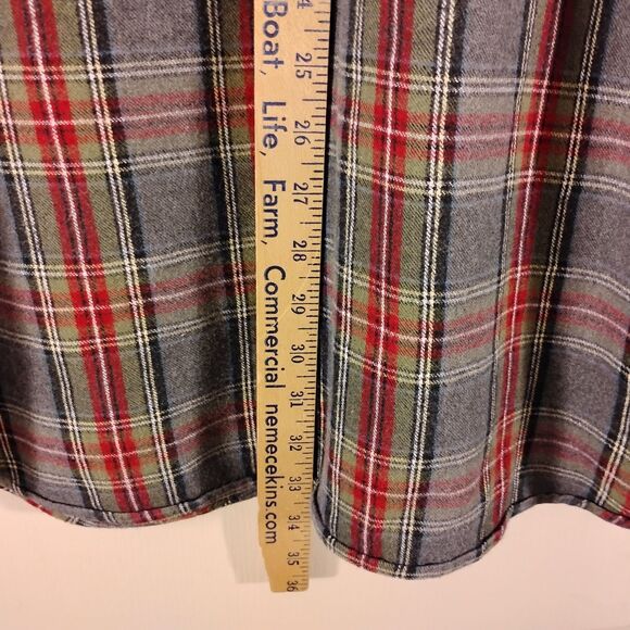 L.L. Bean flannel shirt mens XLT XL XLarge TALL plaid slightly fitted 298168 - Picture 4 of 6